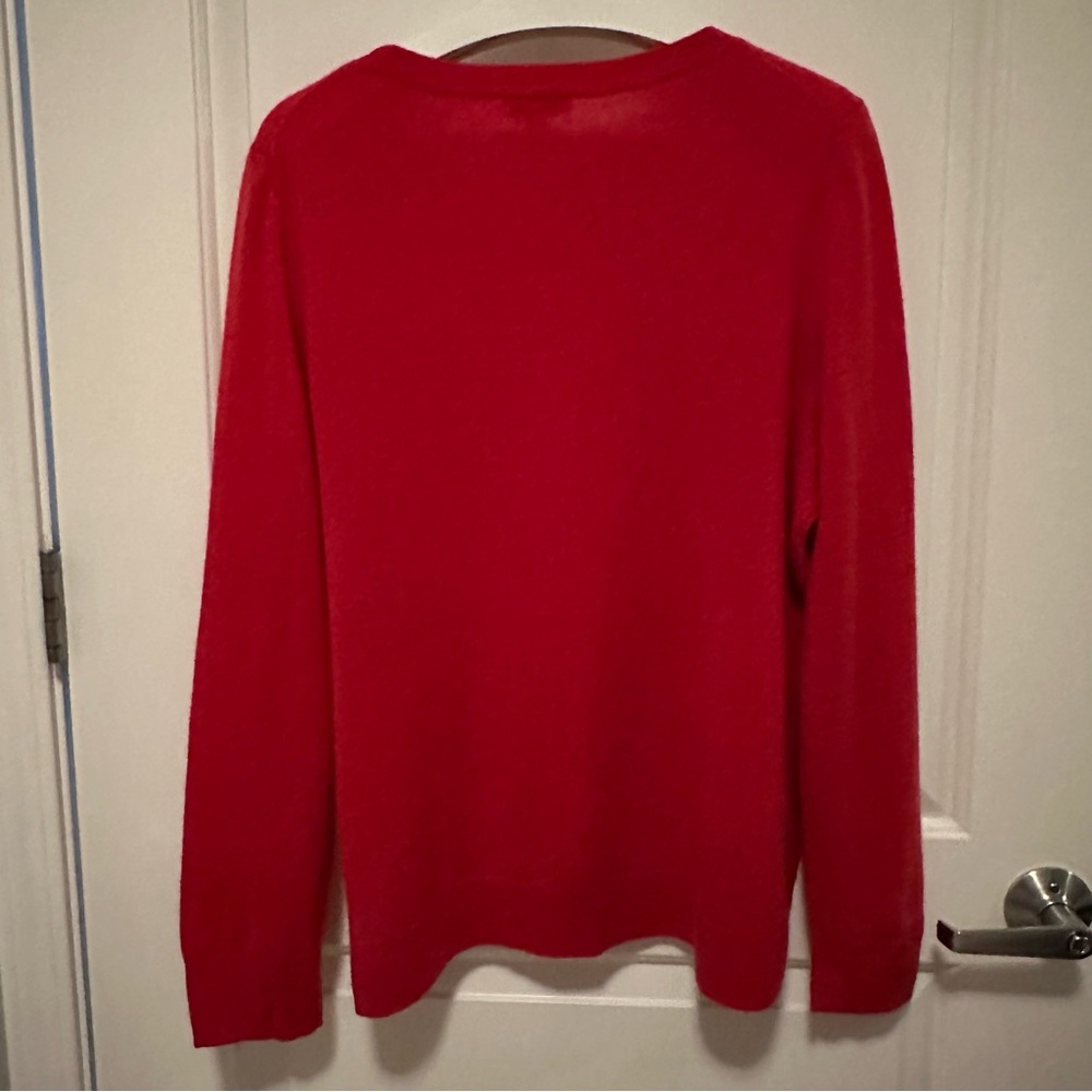 Nordstrom red 100% cashmere crewneck sweater Size XXL - Picture 3 of 13